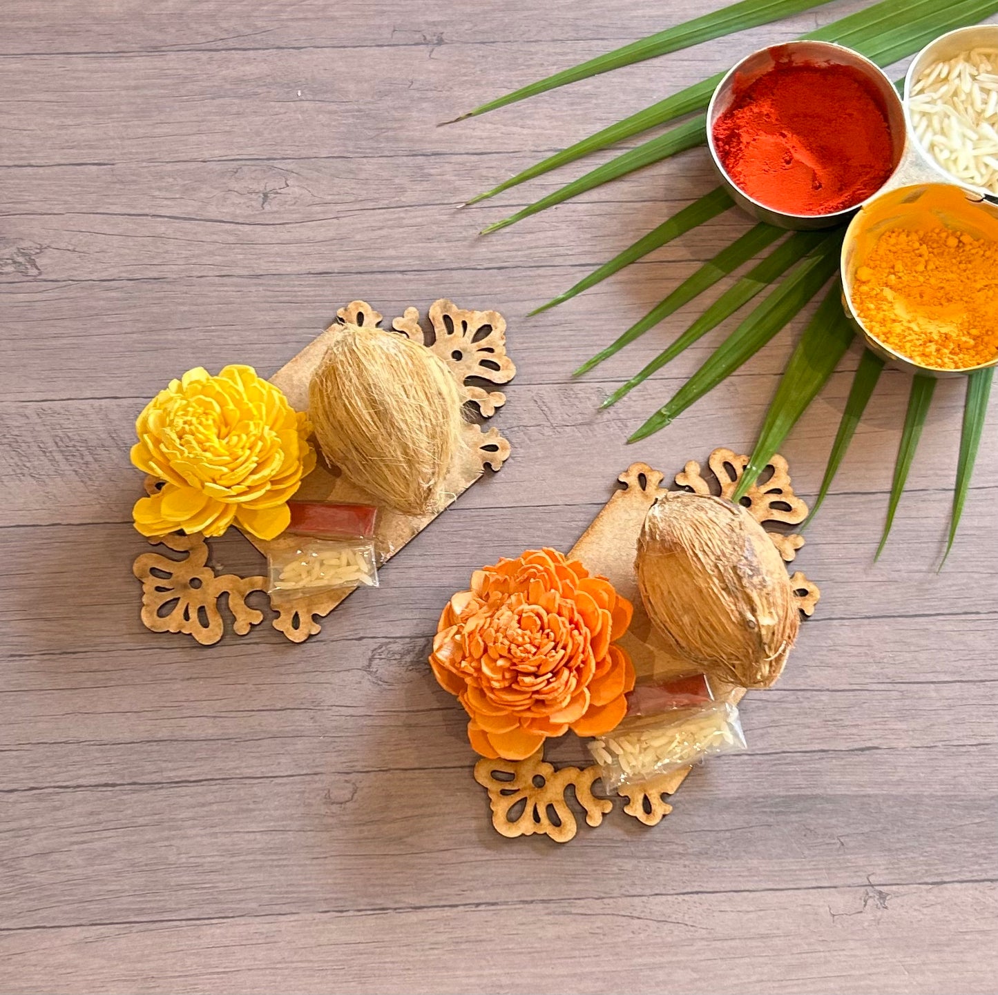 Nariyal , Roli and Chawal