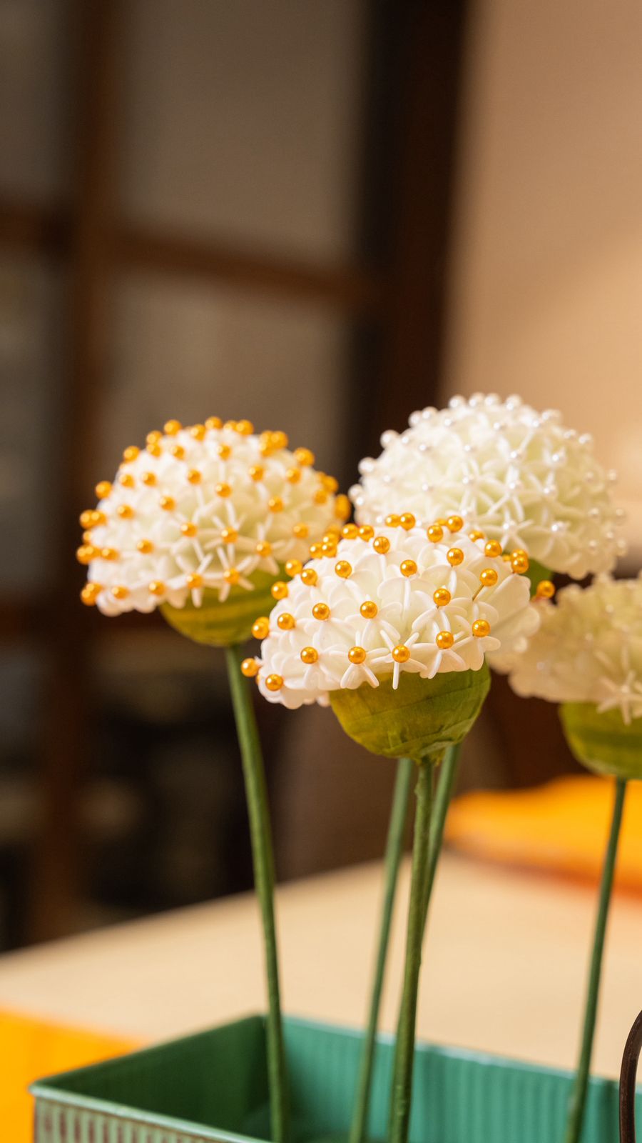 Decor Embellishments & Flowers (Red & Yellow)