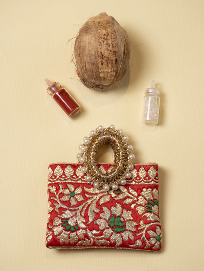 Nariyal, Roli , Chawal in a bag