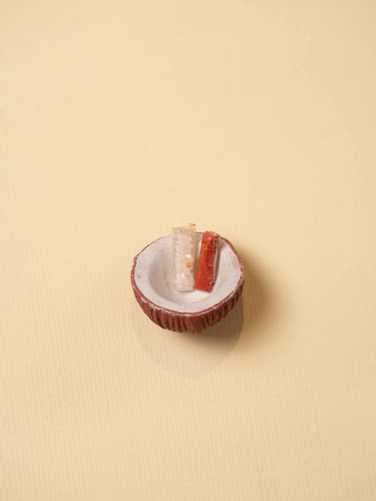Clay coconut with Roli Chawal