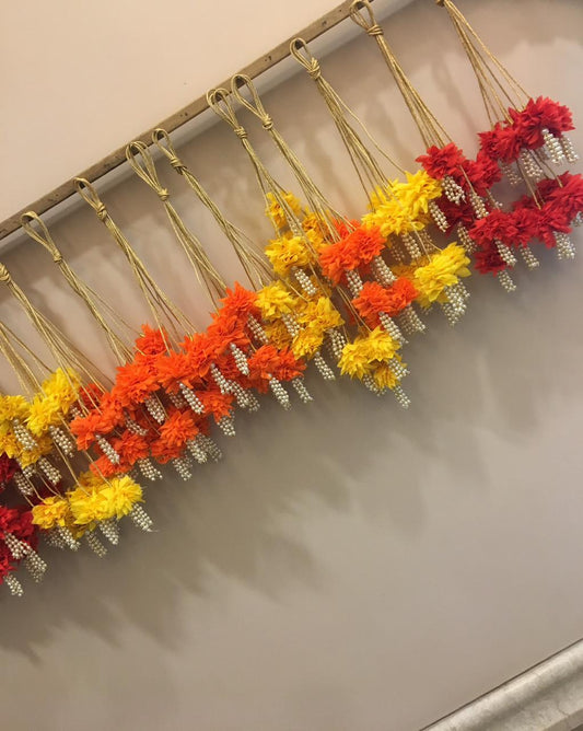 Hanging Tie Ups Fabric Flowers
