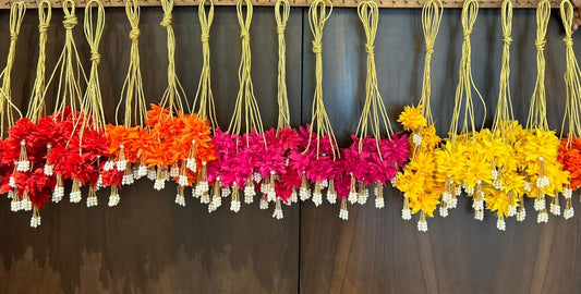 Hanging Tie Ups Fabric Flower