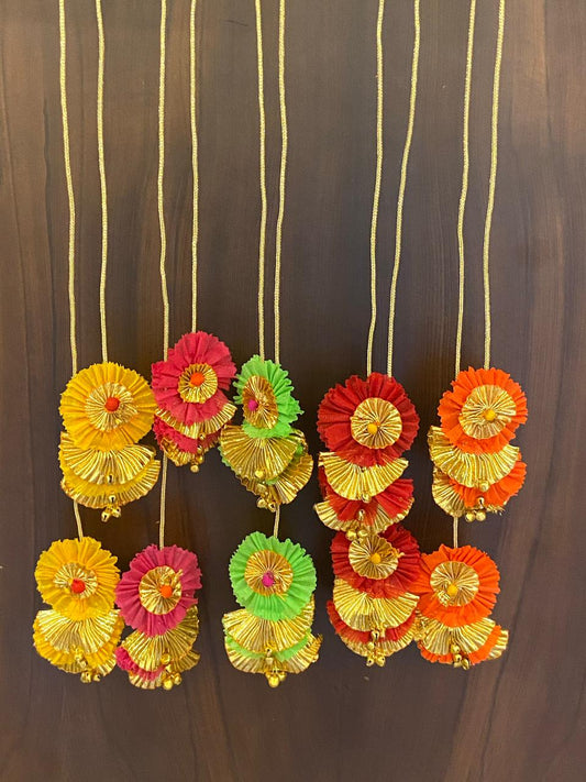 Tie Ups Fabric Flowers