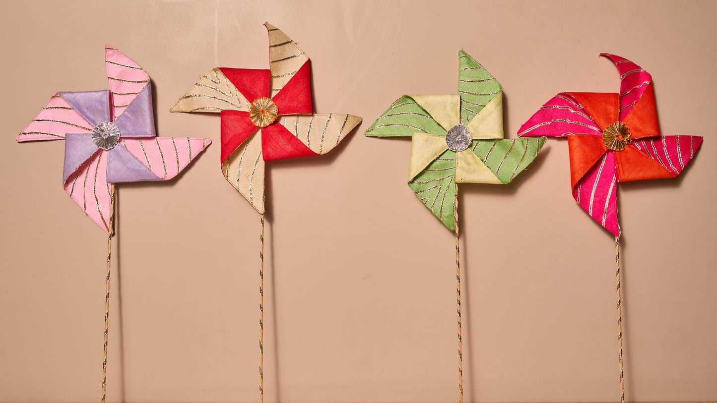 Decor Embellishments & Flowers Fabric Pinwheels