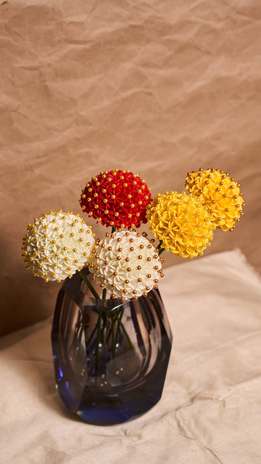 Decor Embellishments & Flowers (Red & Yellow)