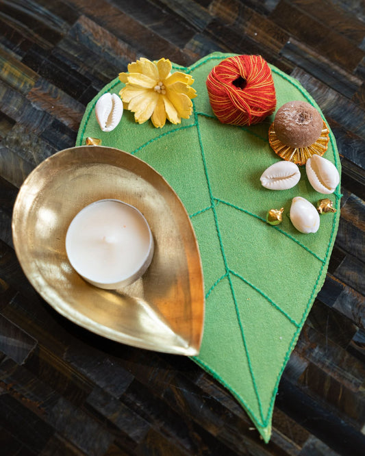 Rangoli / Table Decor Silk Fabric (Diya)