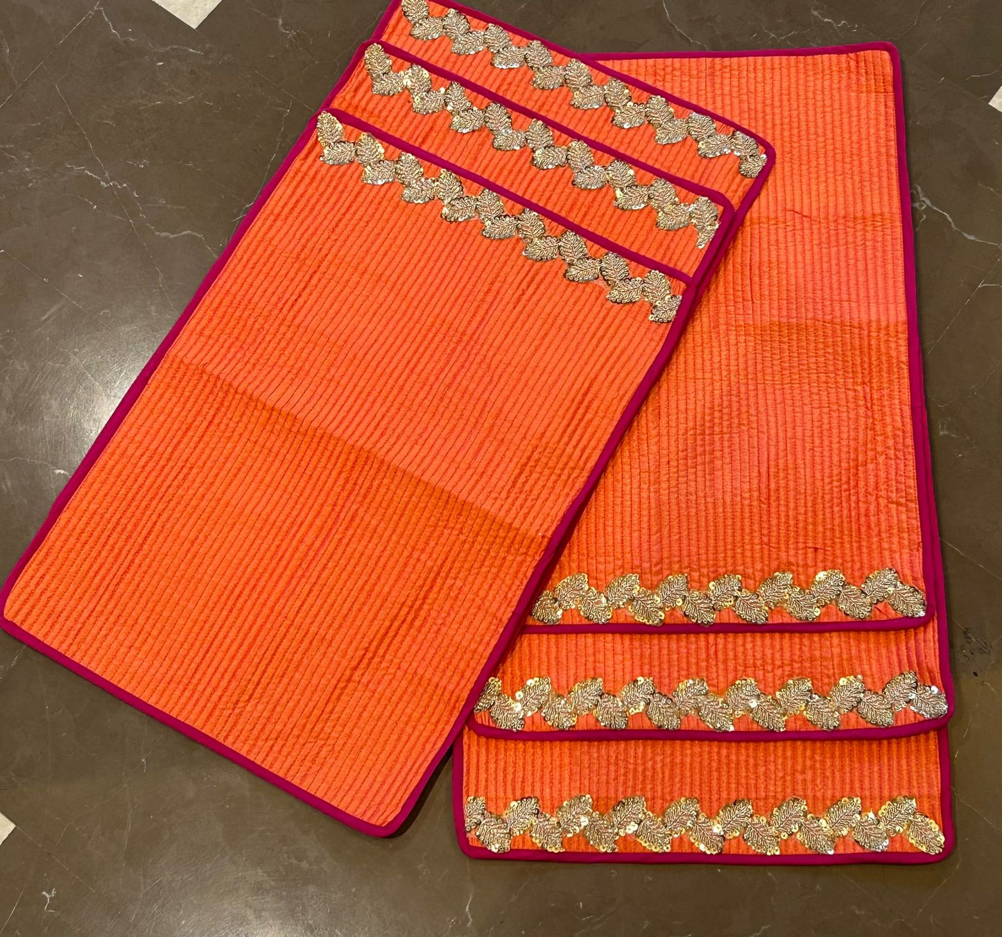 Table Mats Zari Work