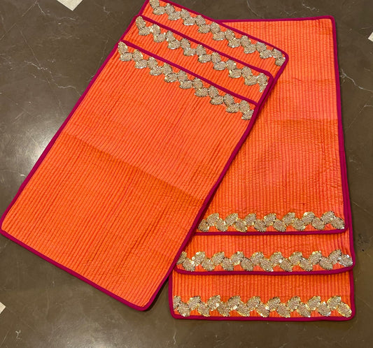 Table Mats Zari Work