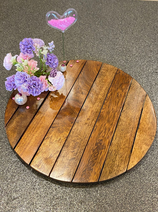 Platter With Side Flowers