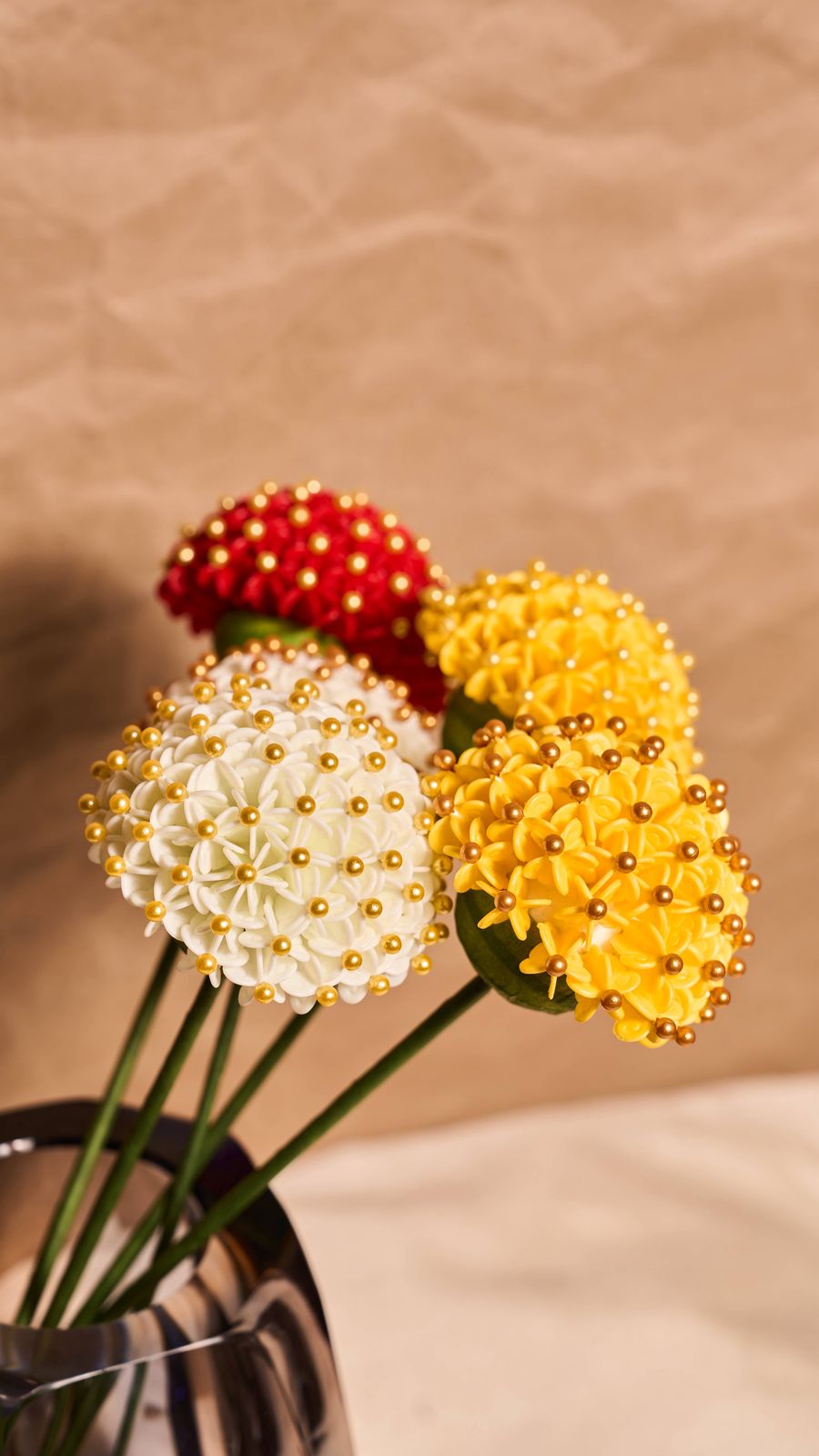 Decor Embellishments & Flowers (Red & Yellow)