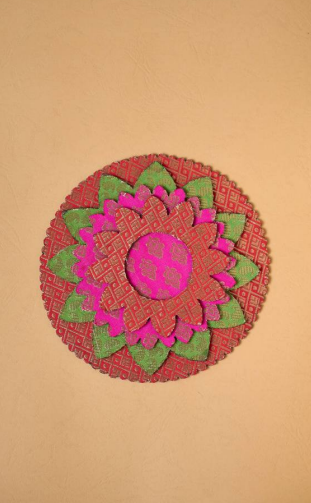 Rangoli with Brocade Fabric